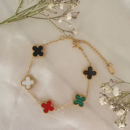 Multicolor Clover Bracelet