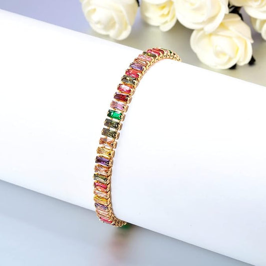 Spectrum Baguette Tennis Bracelet