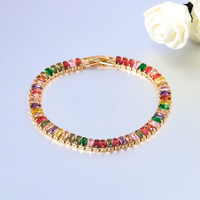 Spectrum Baguette Tennis Bracelet