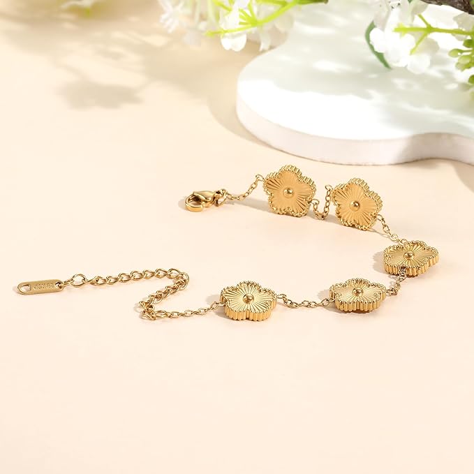 Gold Clover Bracelet