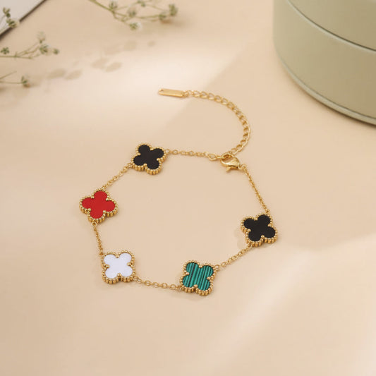 Multicolor Clover Bracelet