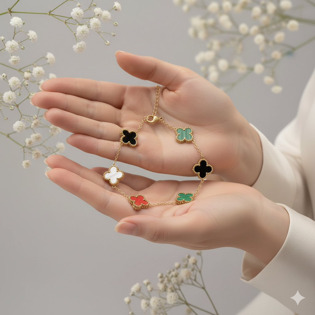 Multicolor Clover Bracelet