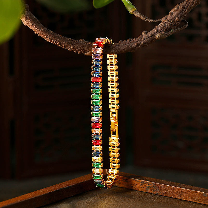 Spectrum Baguette Tennis Bracelet