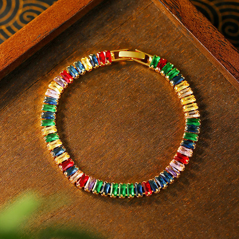 Spectrum Baguette Tennis Bracelet