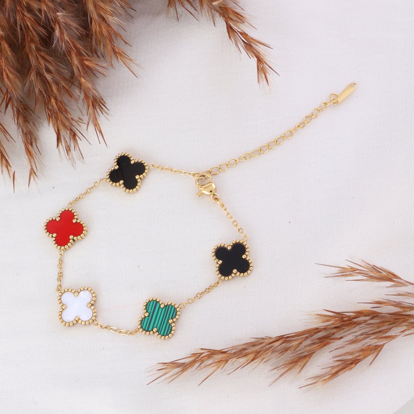 Multicolor Clover Bracelet