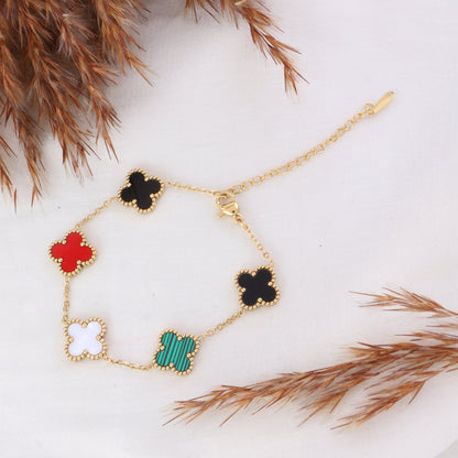 Multicolor Clover Bracelet