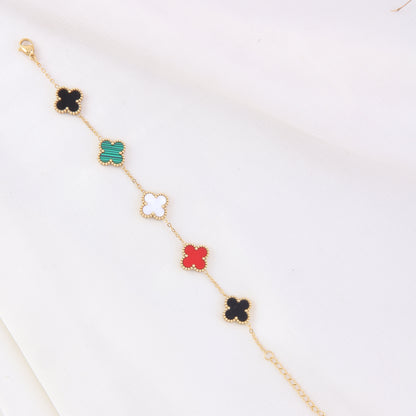 Multicolor Clover Bracelet